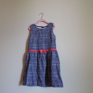 Blue and white striped girls dress. Size 7